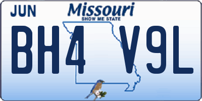 MO license plate BH4V9L