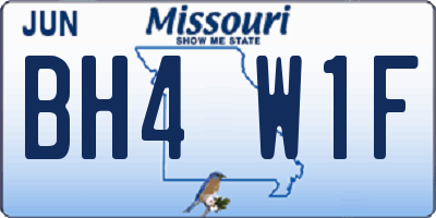 MO license plate BH4W1F