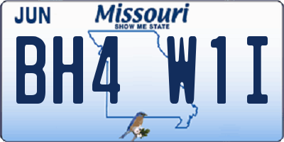 MO license plate BH4W1I