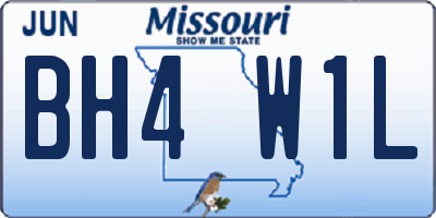 MO license plate BH4W1L
