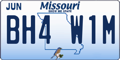 MO license plate BH4W1M