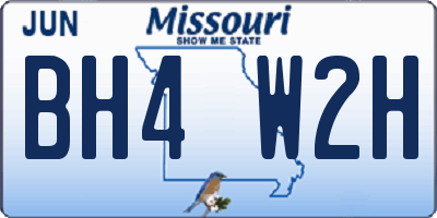 MO license plate BH4W2H