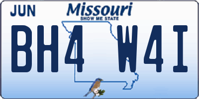 MO license plate BH4W4I