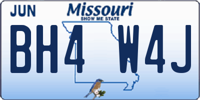 MO license plate BH4W4J