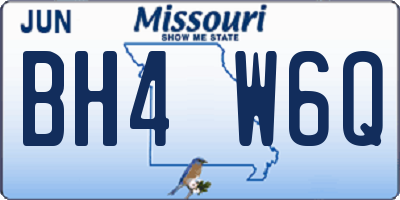 MO license plate BH4W6Q