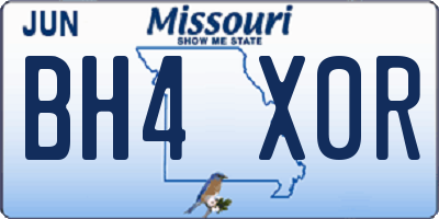 MO license plate BH4X0R