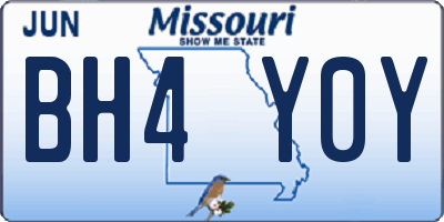 MO license plate BH4Y0Y