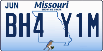 MO license plate BH4Y1M