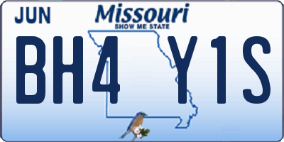 MO license plate BH4Y1S