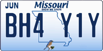 MO license plate BH4Y1Y