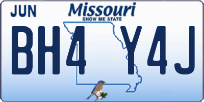 MO license plate BH4Y4J