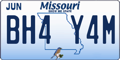 MO license plate BH4Y4M