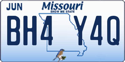 MO license plate BH4Y4Q