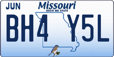 MO license plate BH4Y5L
