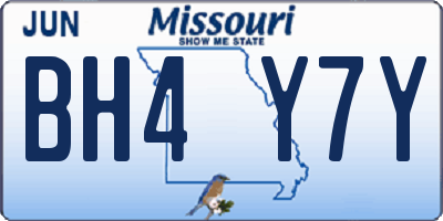 MO license plate BH4Y7Y