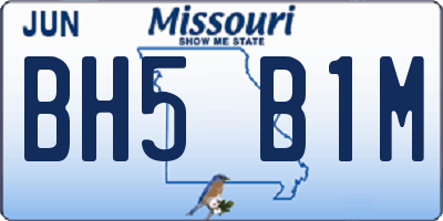 MO license plate BH5B1M