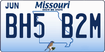 MO license plate BH5B2M