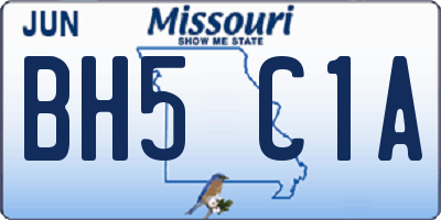 MO license plate BH5C1A