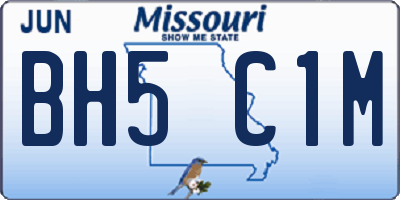 MO license plate BH5C1M