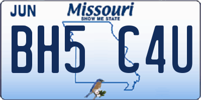 MO license plate BH5C4U