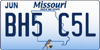 MO license plate BH5C5L