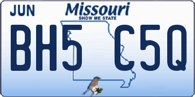 MO license plate BH5C5Q