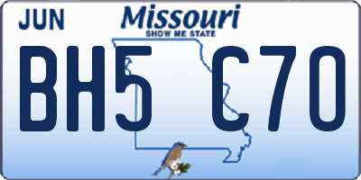 MO license plate BH5C7O