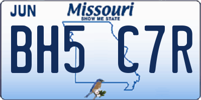 MO license plate BH5C7R