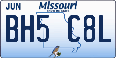 MO license plate BH5C8L