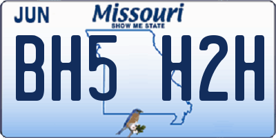 MO license plate BH5H2H