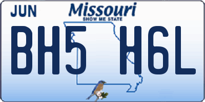 MO license plate BH5H6L