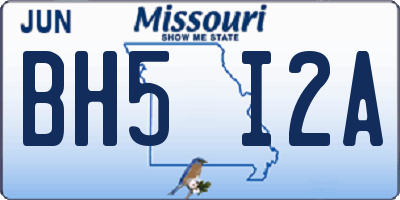 MO license plate BH5I2A