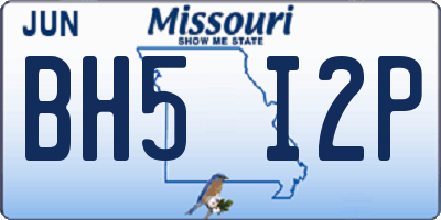 MO license plate BH5I2P