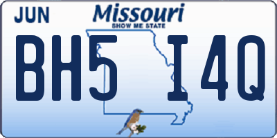 MO license plate BH5I4Q