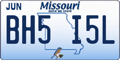 MO license plate BH5I5L