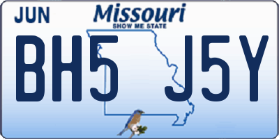 MO license plate BH5J5Y