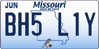 MO license plate BH5L1Y