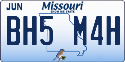 MO license plate BH5M4H