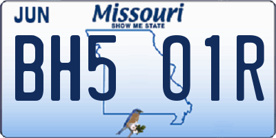 MO license plate BH5O1R