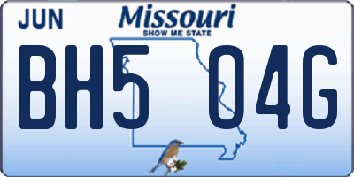 MO license plate BH5O4G