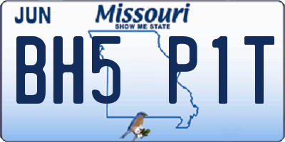 MO license plate BH5P1T