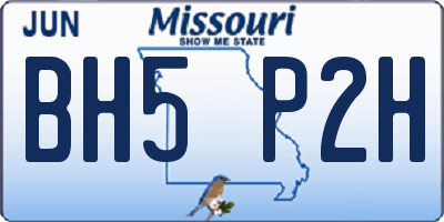 MO license plate BH5P2H