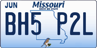 MO license plate BH5P2L