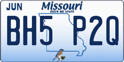 MO license plate BH5P2Q