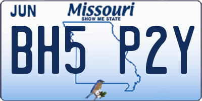 MO license plate BH5P2Y