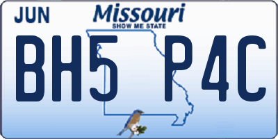 MO license plate BH5P4C