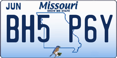MO license plate BH5P6Y