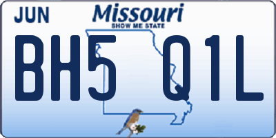 MO license plate BH5Q1L