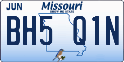 MO license plate BH5Q1N