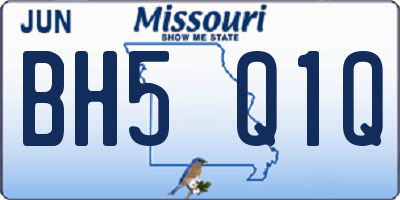 MO license plate BH5Q1Q
